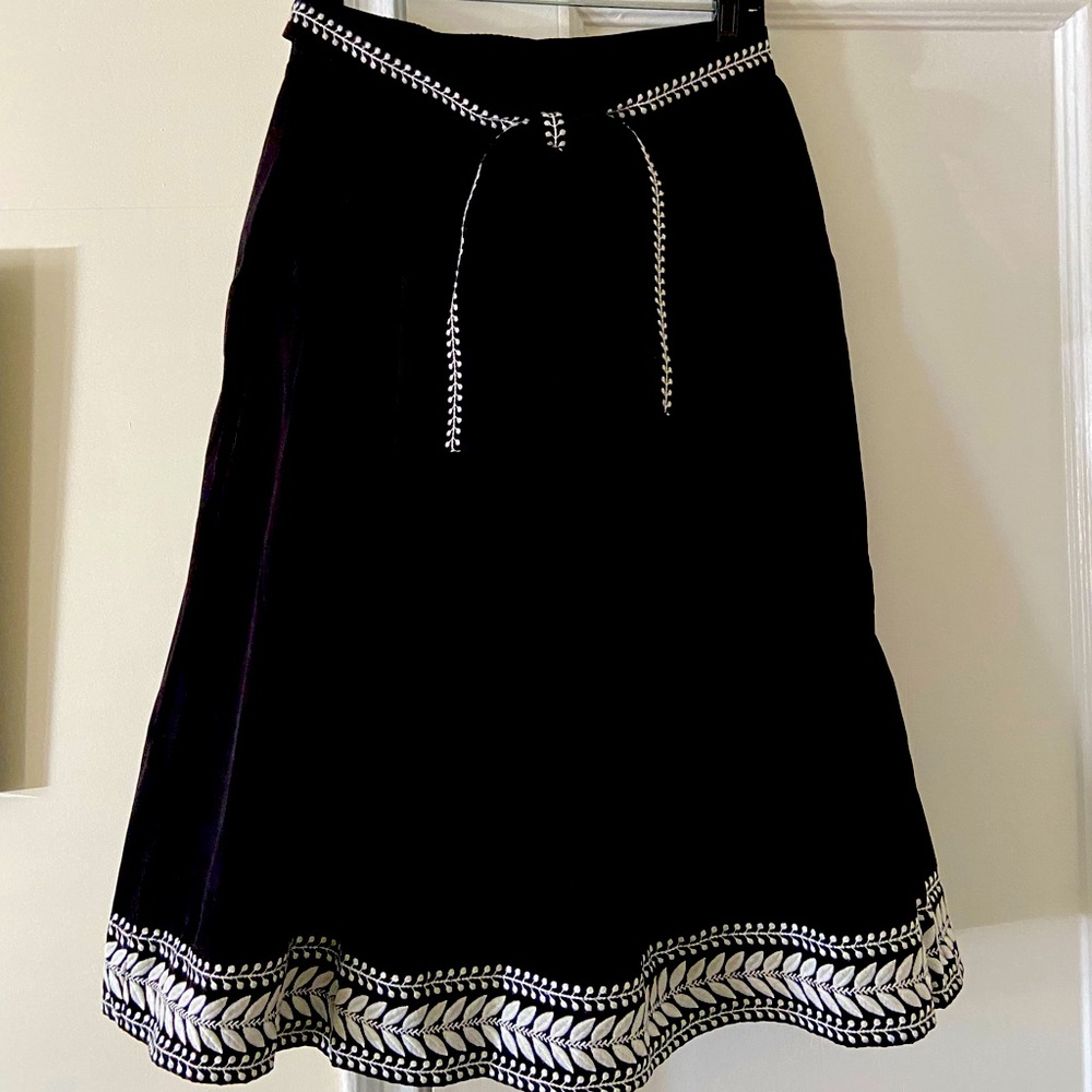 J. Crew cotton skirt, black, size 8